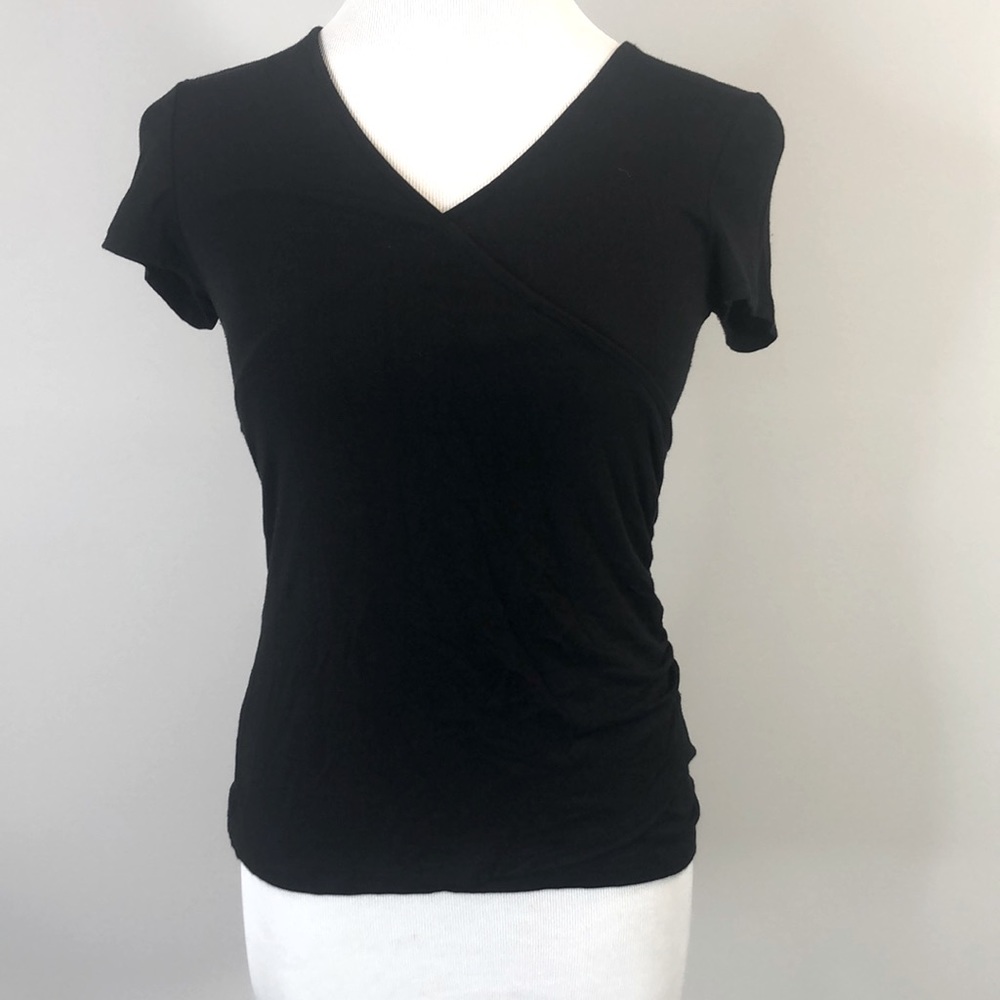 Express faux wrap shirt